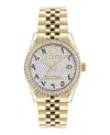 Philipp Plein Date Superlative Crystal Watch In Gold