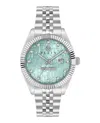 Philipp Plein Date Superlative Crystal Watch In Metallic