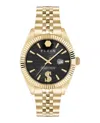 Philipp Plein Date Superlative Crystal Watch In Gold