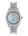 Philipp Plein Date Superlative Crystal Watch In Silver