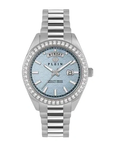 PHILIPP PLEIN PHILIPP PLEIN DATE SUPERLATIVE CRYSTAL WATCH MAN WRIST WATCH SILVER SIZE - STAINLESS STEEL