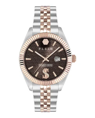 Philipp Plein Date Superlative Crystal Watch In Brown
