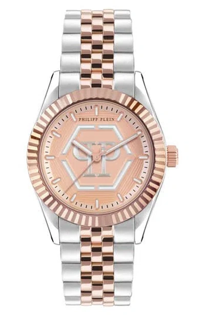 Philipp Plein Date Superlative Two-tone Bracelet Watch, 38mm In Two Tone