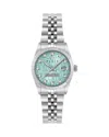 Philipp Plein Date Superlative Crystal Watch In Blue/silver