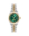 Philipp Plein Date Superlative Crystal Watch In Green/two Tone