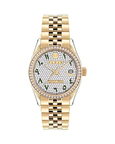 Philipp Plein Date Superlative Watch, 38mm In Silve/gold