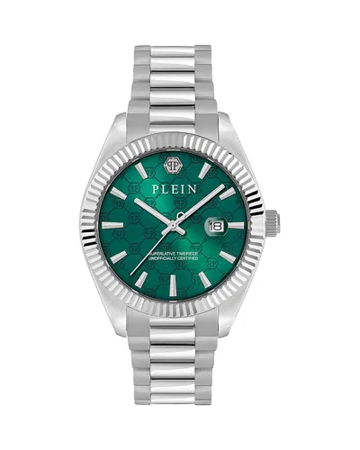 Philipp Plein Date Superlative Watch, 40mm In Green