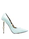 Philipp Plein Decollete 120mm Patent Pumps In Blue