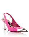 Philipp Plein Patent Leather Decollete Hi-heels Crystal Skull In Multi