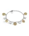 Philipp Plein Delicate Chain Bracelet With Skull Motif In Silver