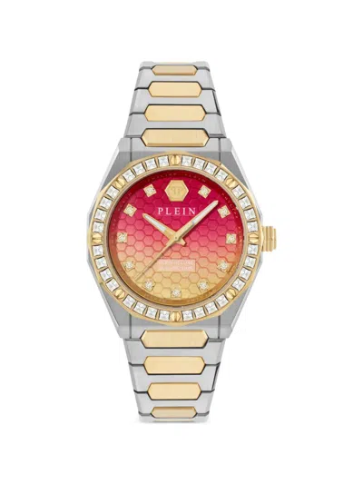 Philipp Plein Plein Deluxe Lady Crystal Watch In Metallic