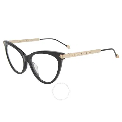 Philipp Plein Demo Cat Eye Ladies Eyeglasses Vpp037s 0700 In Black