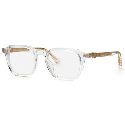 Philipp Plein Demo Square Men's Eyeglasses Vpp059m 0880 51 In White
