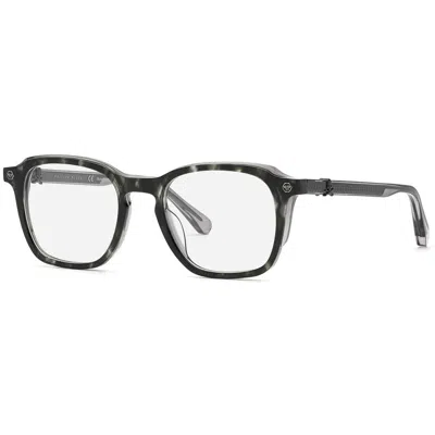 Philipp Plein Demo Square Men's Eyeglasses Vpp059v 0ahu 51 In Gray
