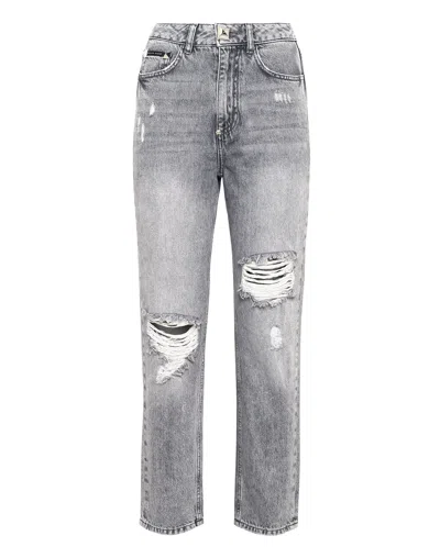 Philipp Plein Denim Boyfriend In Multi
