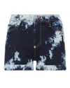 PHILIPP PLEIN DENIM HIGH WAIST HOT PANTS BLEACHED