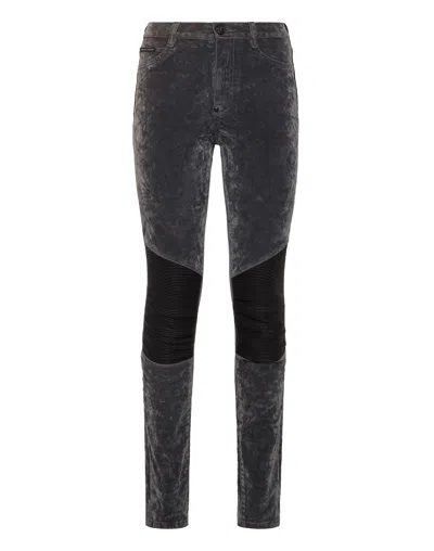 Philipp Plein Denim High Waist Jegging In Multi