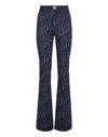Philipp Plein Denim High Wasted Flare All Over Pp In Blue