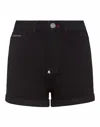 Philipp Plein Slim-cut Hot Shorts In Black
