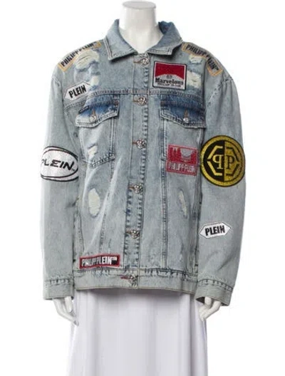 Pre-owned Philipp Plein Denim Jacket In Blue