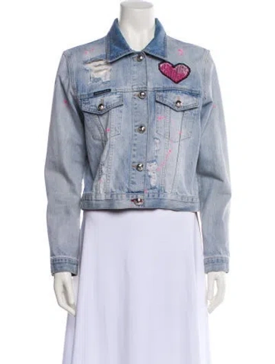 Pre-owned Philipp Plein Denim Jacket In Blue
