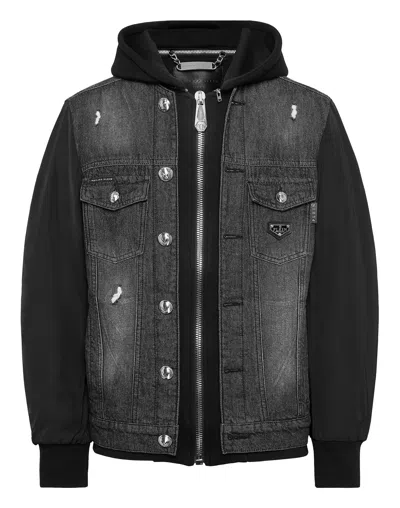 Philipp Plein Denim Jacket Ls In Multi