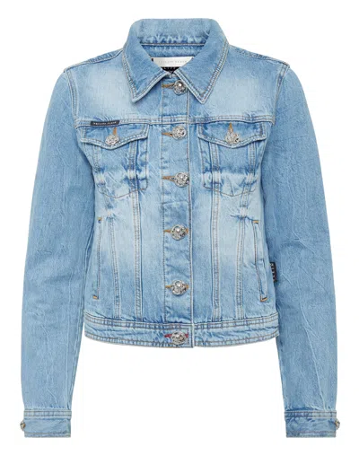 Philipp Plein Denim Jacket In Multi