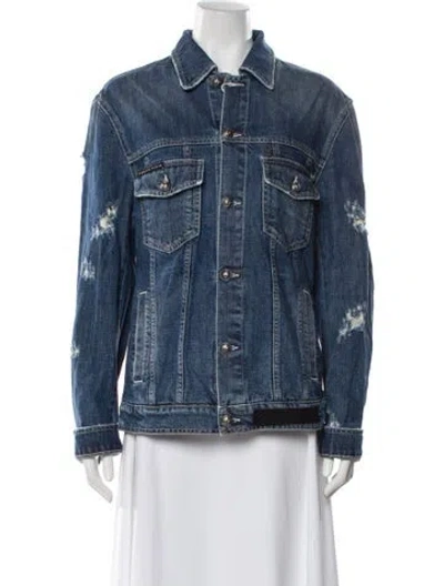 Pre-owned Philipp Plein Denim Jacket W/ Tags In Blue