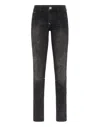 Philipp Plein Denim Jegging Fit Trousers Strass