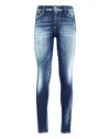 Philipp Plein High Waist Jeggings In Blue