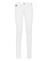 Philipp Plein Logo-plaque Skinny-cut Jeans In White