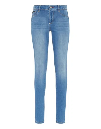 Philipp Plein Denim Jeggins In Multi