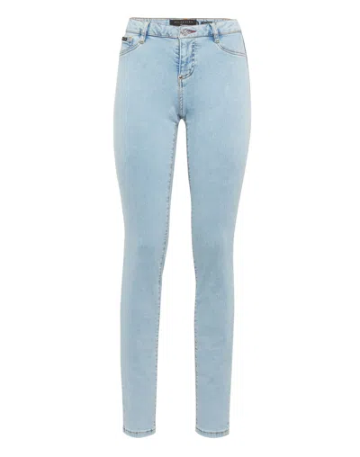 Philipp Plein Denim Jeggins In Multi