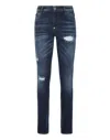 Philipp Plein Denim Jeggins In Multi