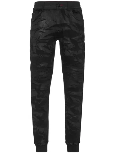 Philipp Plein Denim Jogging Trousers In Black