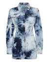 Philipp Plein Denim Jumpsuit Bleached In Multi