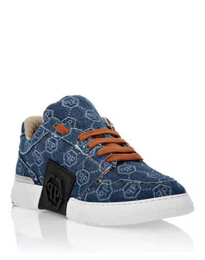 Philipp Plein Denim Lo-top Sneakers Monogram