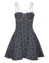 PHILIPP PLEIN DENIM MINI DRESS MONOGRAM