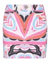 Philipp Plein Colorful Circus-print Denim Mini Skirt In Multi