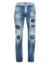 Philipp Plein Denim Rock Star Fit Trousers Studs