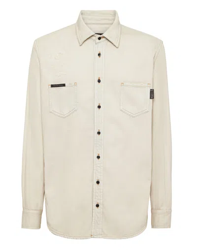 Philipp Plein Denim Shirt Ls In Multi