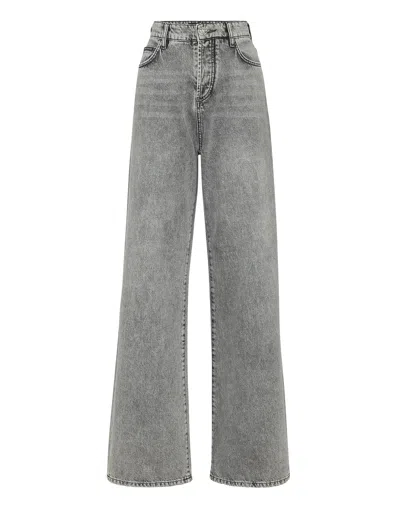 Philipp Plein Denim Skater Fit Trousers