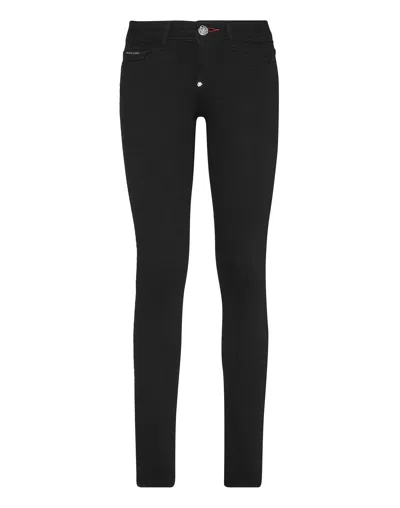 Philipp Plein Denim Slim Fit Jeggings Iconic Plein In Black