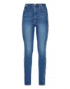 Philipp Plein Denim Super High Waist Jegging Crystal Cable In Multi