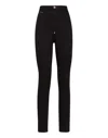 Philipp Plein Crystal Skull Denim Super High Waist Jegging In Black