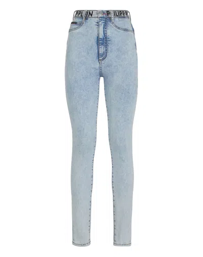 Philipp Plein Denim Super High Waist Jegging  Tm In Multi