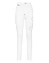 Philipp Plein Denim Super High Waist Jegging In White