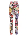 Philipp Plein Floral-print Denim Leggings In Multi