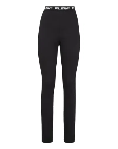Philipp Plein Denim Super High Waist Legging In Black