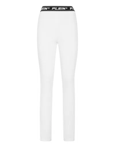 Philipp Plein Denim Super High Waist Legging In White